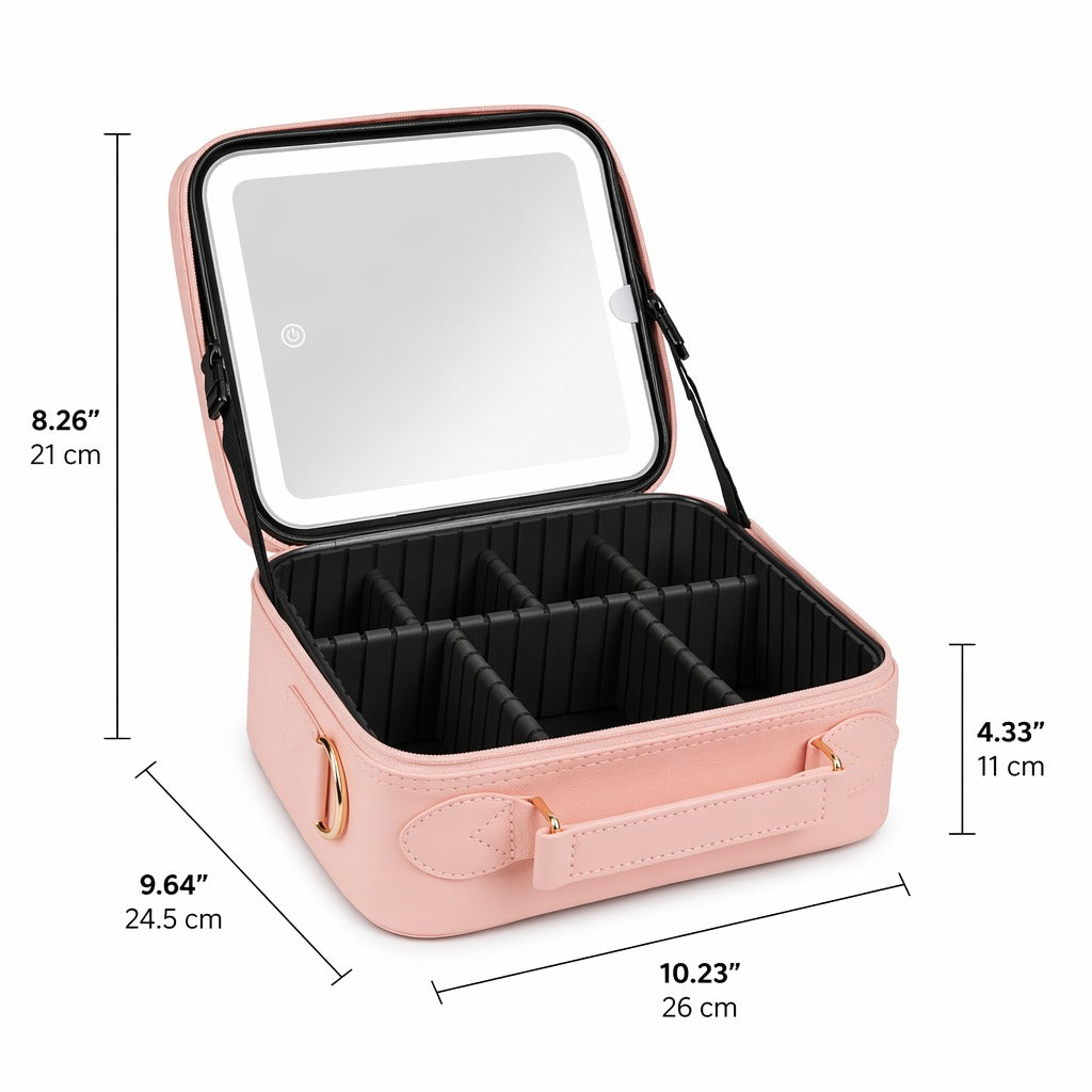 Cosmetiquera Para Maquillaje Espejo LED