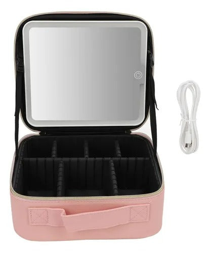 Cosmetiquera Para Maquillaje Espejo LED